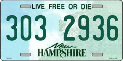 NH license plate 3032936