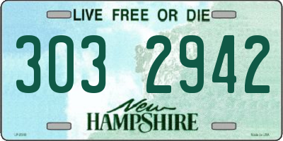 NH license plate 3032942