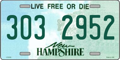 NH license plate 3032952