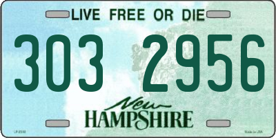 NH license plate 3032956