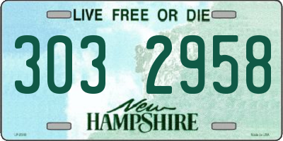 NH license plate 3032958