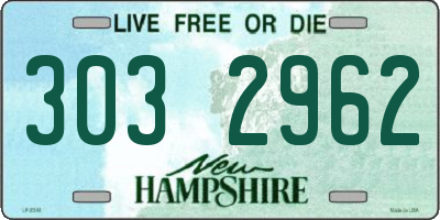 NH license plate 3032962