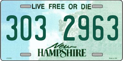 NH license plate 3032963