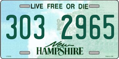 NH license plate 3032965