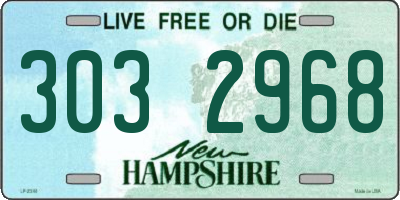NH license plate 3032968