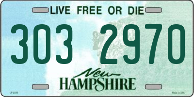 NH license plate 3032970