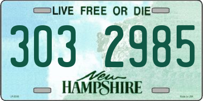 NH license plate 3032985