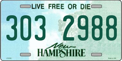 NH license plate 3032988