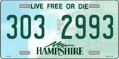 NH license plate 3032993