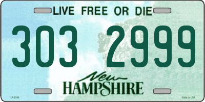 NH license plate 3032999