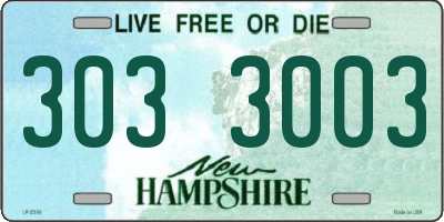 NH license plate 3033003