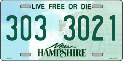 NH license plate 3033021