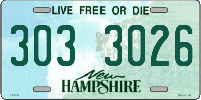 NH license plate 3033026