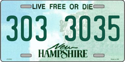 NH license plate 3033035