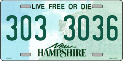 NH license plate 3033036