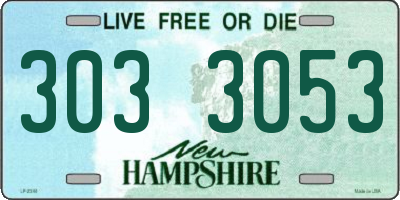 NH license plate 3033053