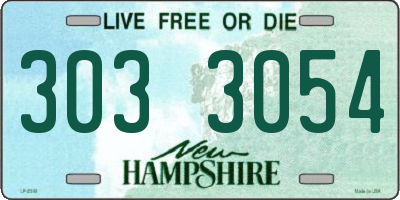 NH license plate 3033054