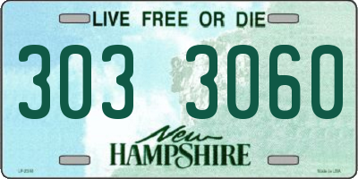 NH license plate 3033060