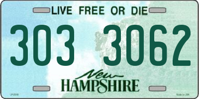 NH license plate 3033062