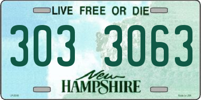 NH license plate 3033063