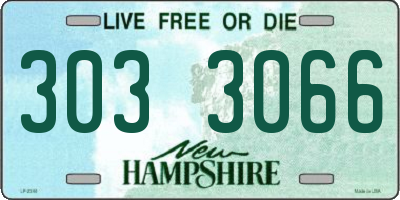 NH license plate 3033066