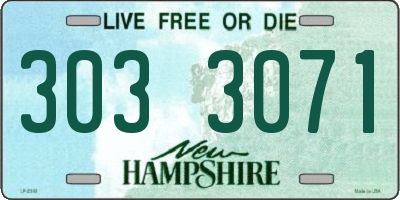 NH license plate 3033071