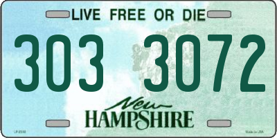 NH license plate 3033072
