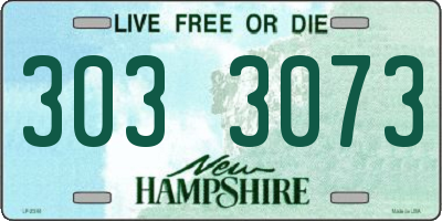 NH license plate 3033073