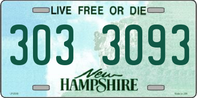 NH license plate 3033093