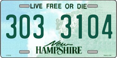 NH license plate 3033104