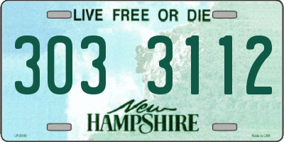 NH license plate 3033112