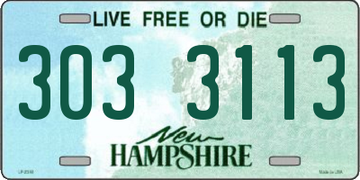 NH license plate 3033113