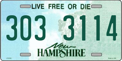 NH license plate 3033114