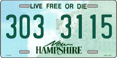 NH license plate 3033115