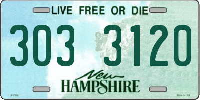 NH license plate 3033120