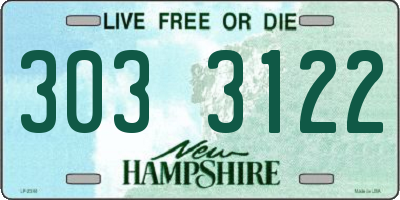 NH license plate 3033122