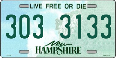 NH license plate 3033133