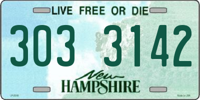 NH license plate 3033142