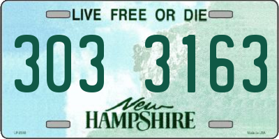 NH license plate 3033163