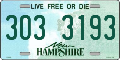 NH license plate 3033193