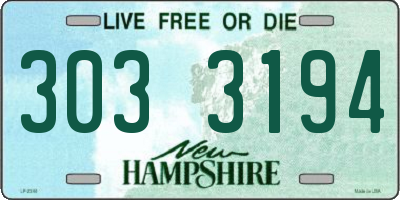 NH license plate 3033194