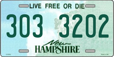 NH license plate 3033202