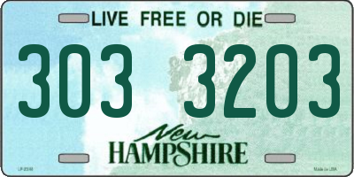 NH license plate 3033203