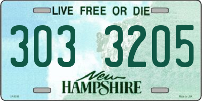 NH license plate 3033205