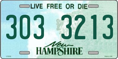 NH license plate 3033213