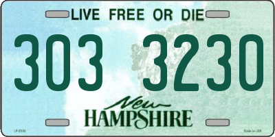 NH license plate 3033230