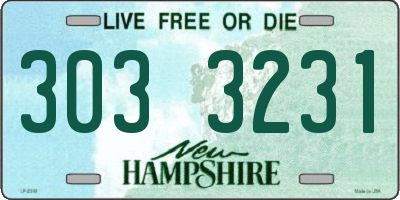 NH license plate 3033231