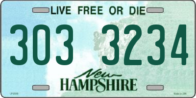 NH license plate 3033234