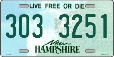 NH license plate 3033251