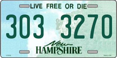 NH license plate 3033270